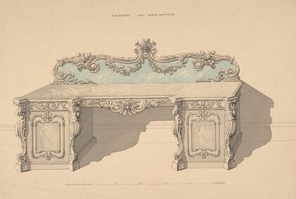 Design for Sideboard, Louis Quatorze Style