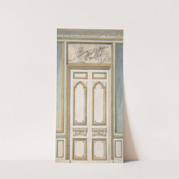 Design for Single Door and Overdoor Panel with Cupids Bearing a Violin (19th Century) by Jules-Edmond-Charles Lachaise