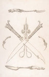 Design for Spoon, Fork, Two Knives (Crossed over scissors), Scissors, Ear Spoon and Toothpick