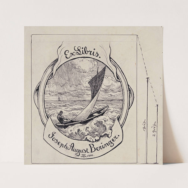 Design for the bookplate (1900) by Hans Thoma