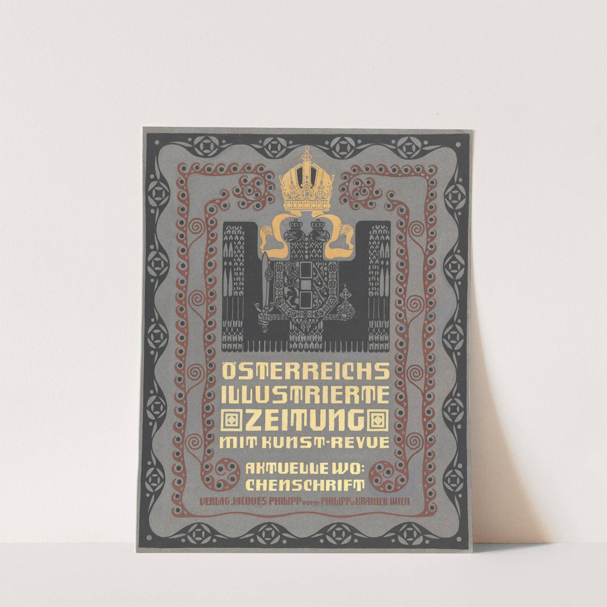 Design for the cover of the Austrian Illustrated Newspaper (Österreichs illustrierte Zeitung) by Erwin Puchinger