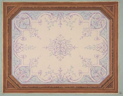 Design for the decoration of a ceiling in rinceaux (1830–97)