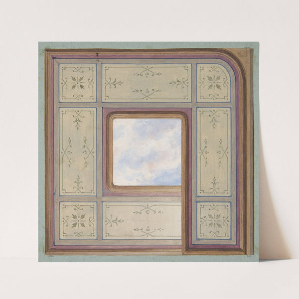 Design for the decoration of a ceiling with a central panel of painted clouds (1830–97) by Jules-Edmond-Charles Lachaise