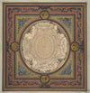 Design for the decoration of a ceiling with a trompe l’oeil painting of a coffered dome (1830–97)