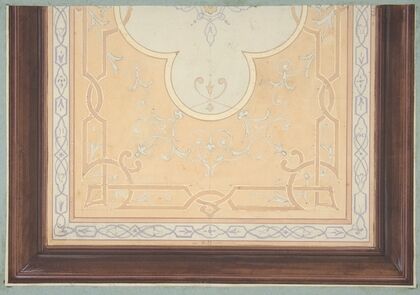 Design for the decoration of a ceiling with strapwork and rinceaux