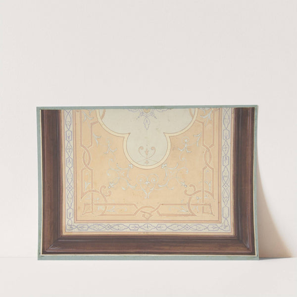 Design for the decoration of a ceiling with strapwork and rinceaux by Jules-Edmond-Charles Lachaise