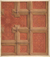 Design for the decoration of a coffered ceiling ornamented with the name ‘Racine’ and entwined letters; DD