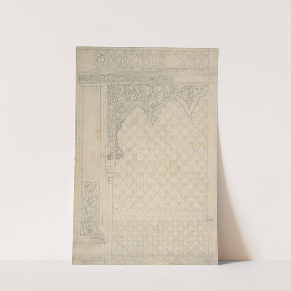 Design for the decoration of a wall in Islamic motifs by Jules-Edmond-Charles Lachaise