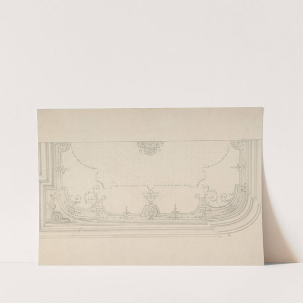 Design for the decoration of a wiling with strapwork and rinceaux by Jules-Edmond-Charles Lachaise