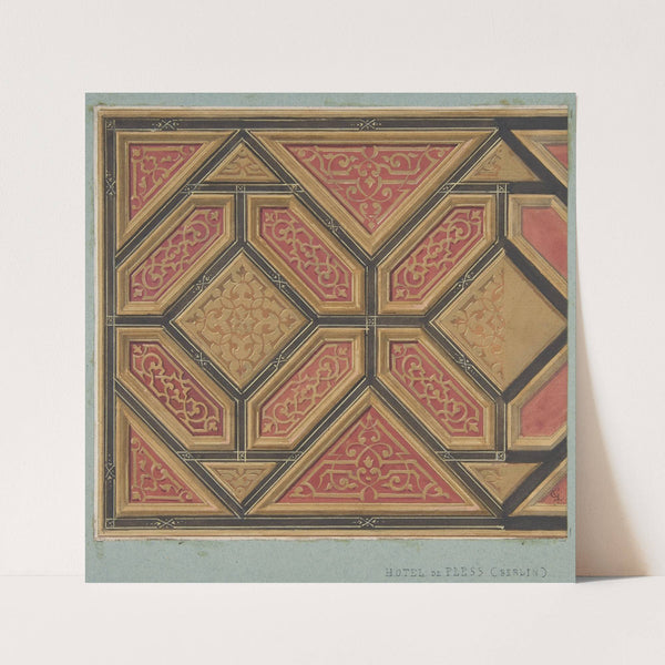 Design for the Decoration of the Ceiling in the Hôtel de Pless, Berlin, or the Chateau de Cangé in the Loire (19th Century) by Jules-Edmond-Charles Lachaise