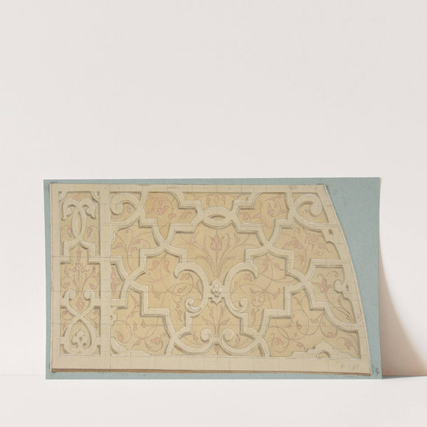 Design for the decoration of the stairway in the Chateau d’Ognon of M. de Machy (Oise, France) (19th Century) by Jules-Edmond-Charles Lachaise