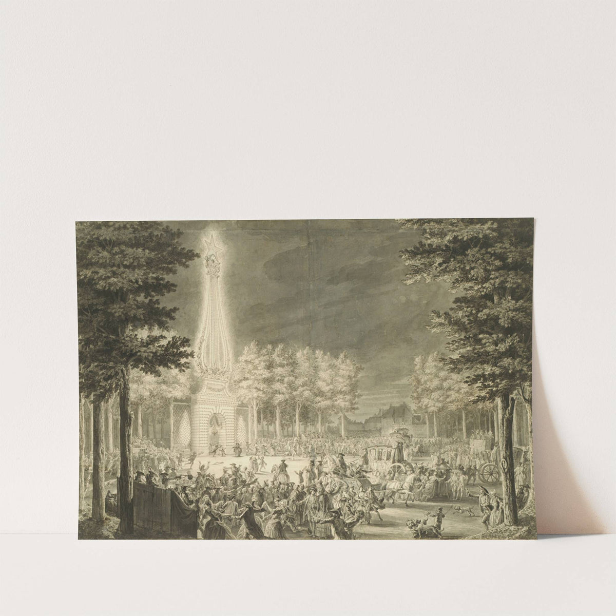 Design for the Engraving 'Réjouissances du Peuple . . . à Reims le 27 aout 1765' by Jean Michel Moreau the Younger