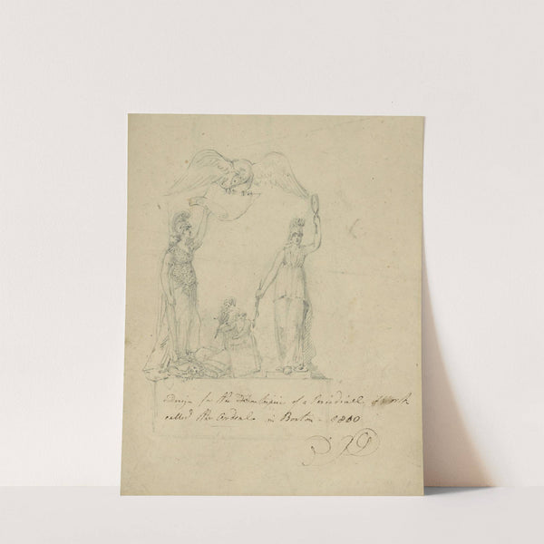 Design for the frontispiece of a periodical work called 'The ordeal' in Boston, 1810 by John Rubens Smith