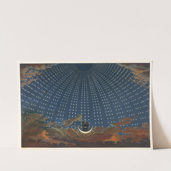Design for The Magic Flute; The Hall of Stars in the Palace of the Queen of the Night, Act 1, Scene 6 by Karl Friedrich Schinkel