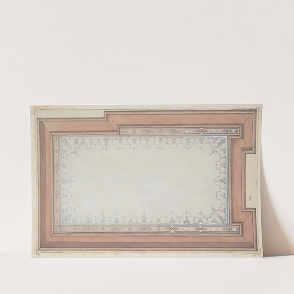 Design for the painted decoration of a ceiling by Jules-Edmond-Charles Lachaise