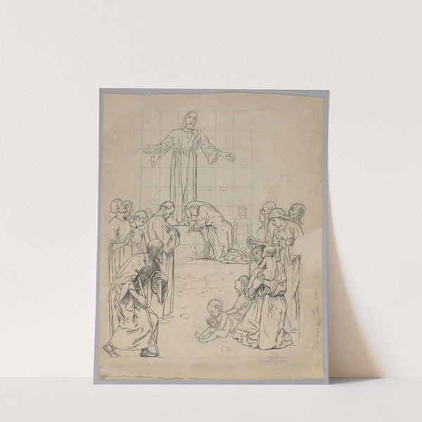 Design for the Painting ‘Christ as the Teacher’ (1906 - 1908) by Hans Thoma