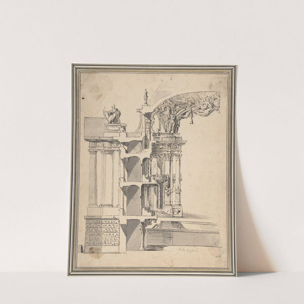 Design for the Proscenium Arch of an Opera house and the Section Adjacent to the Stage by Philippe de La Guêpière