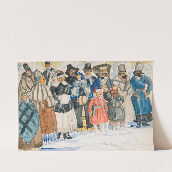 Design For The Spectators In The Power Of The Fiend by Boris Kustodiev