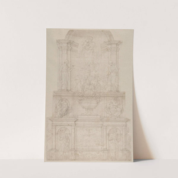 Design for the Tomb of Pope Julius II della Rovere by Michelangelo