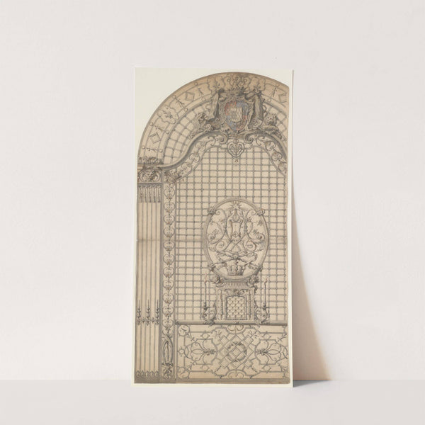 Design for the Wrought-Iron Entrance Grille of a Chapel by Gilles-Marie Oppenord