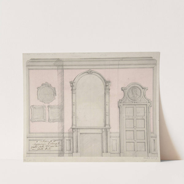 Design for treatment of a chimney-piece and adjacent door by Jules-Edmond-Charles Lachaise