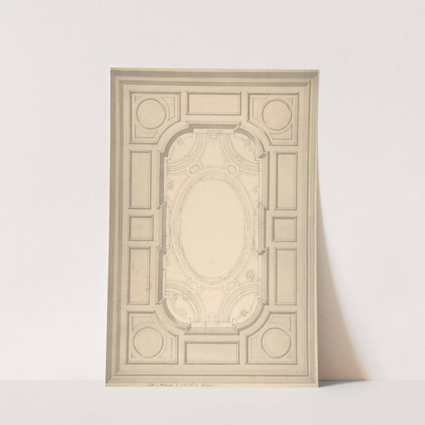 Design for Trompe L'Oeil Ceiling for Dining Room, Hôtel de Trévise by Jules-Edmond-Charles Lachaise
