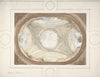 Design for Trompe L’Oeil Ceiling for Dining Room, Hôtel de Trévise