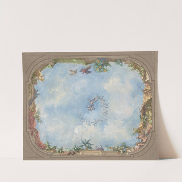 Design for Trompe l'Oeil Stairway Ceiling, Hôtel Hope by Jules-Edmond-Charles Lachaise