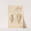 Design for Two Vases and an Ornament (mid 1500s) by Luzio Romano