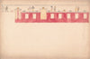 Design for unidentified commercial interior, possibly restaurant or bakery. Elevation with frieze of paired figures