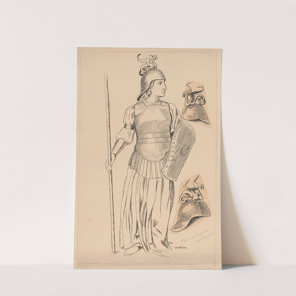 Design for Valkyrie’s costume (1896) by Hans Thoma