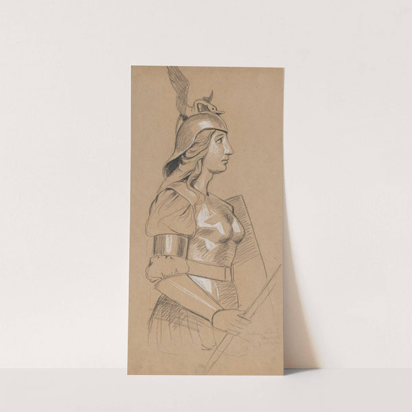 Design for Valkyrie’s costume (1896) by Hans Thoma