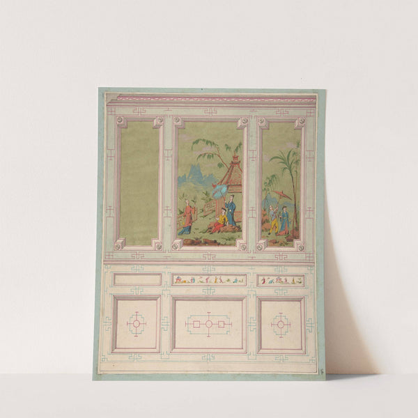 Design for wall panels decorated with Chinoiserie scenes by Jules-Edmond-Charles Lachaise