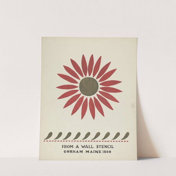 Design from Gorham, Maine 1800 - from Proposed Portfolio Maine Wall Stencils by Mildred E. Bent