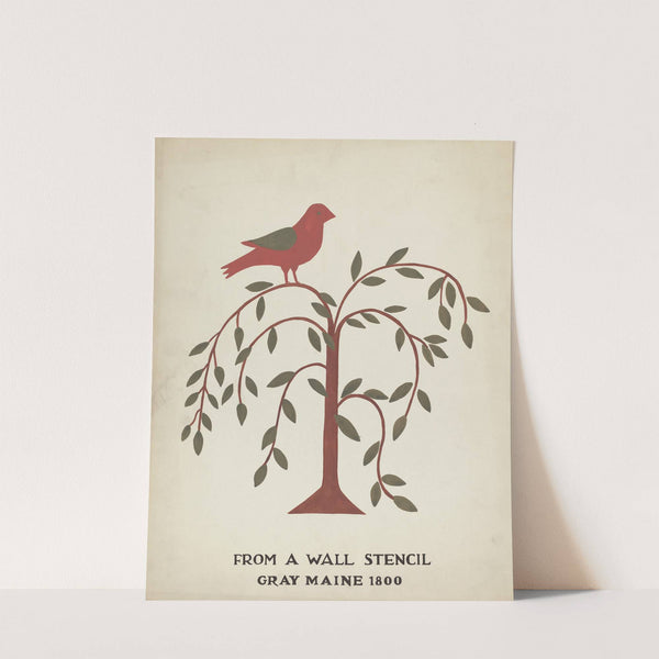 Design from Gray, Maine 1800 (no. 1) - From Proposed Portfolio Maine Wall Stencils by Mildred E. Bent