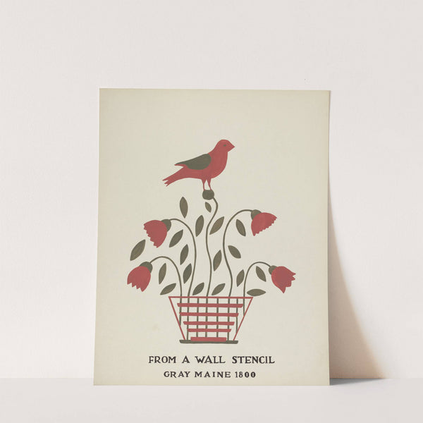 Design from Gray, Maine 1800 (no. 2) - From Proposed Portfolio Maine Wall Stencils by Mildred E. Bent