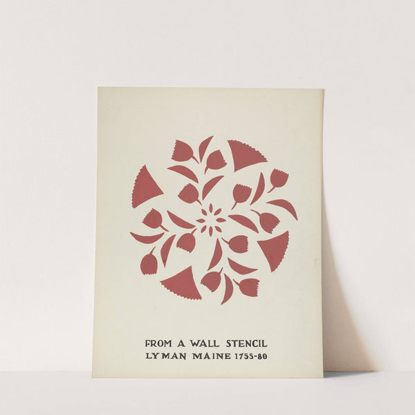 Design from Lyman, Maine 1755-1780 - From Proposed Portfolio Maine Wall Stencils by Mildred E. Bent