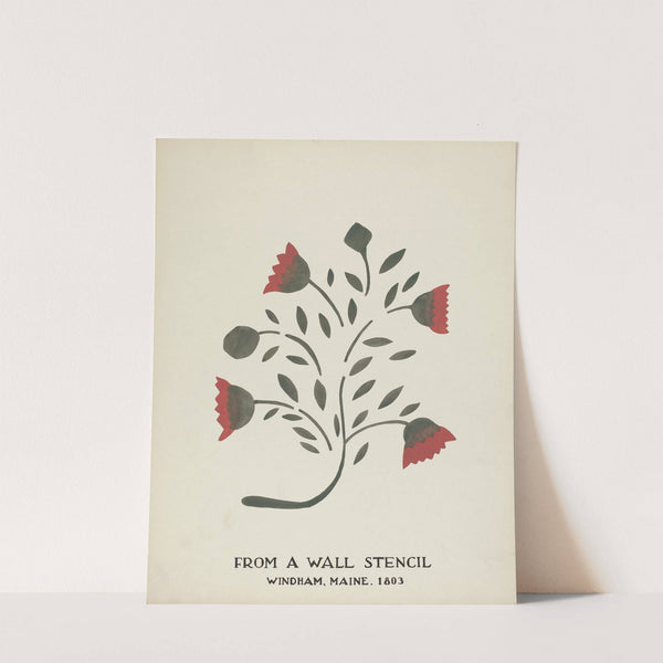 Design from Windham, Maine 1803 - From Proposed Portfolio Maine Wall Stencils by Mildred E. Bent