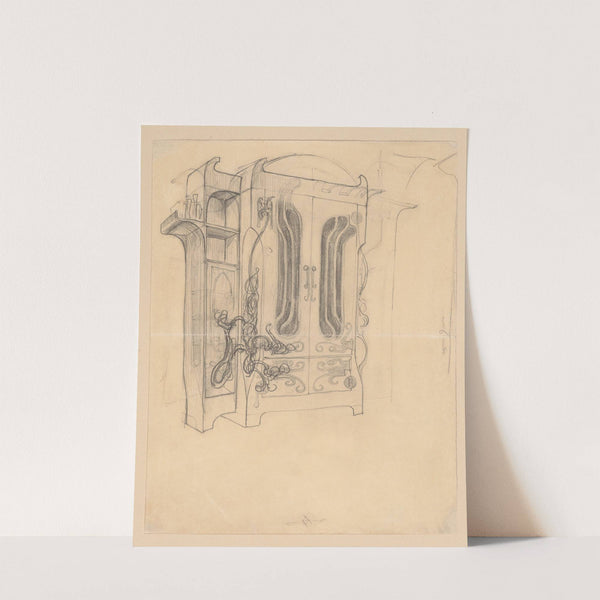 Design of an Art Nouveau cabinet by Stanisław Wyspiański