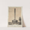 Design of the original Washington Monument (1847) by John H. Bufford's & Sons
