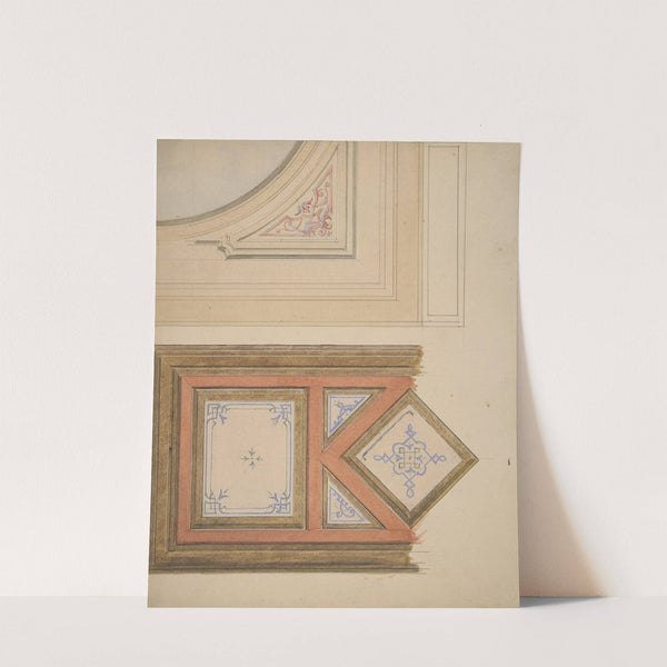 Designs for a ceiling and painted panel (1830–97) by Jules-Edmond-Charles Lachaise