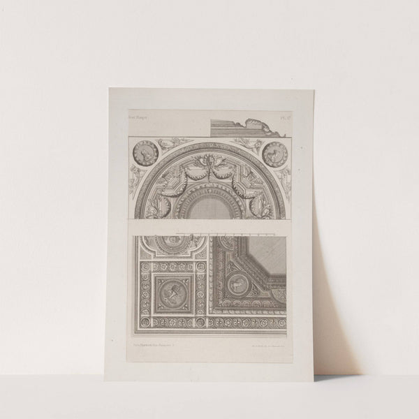 Designs for ceiling and tympanum, with roundels showing busts in profile by André-Charles Boulle