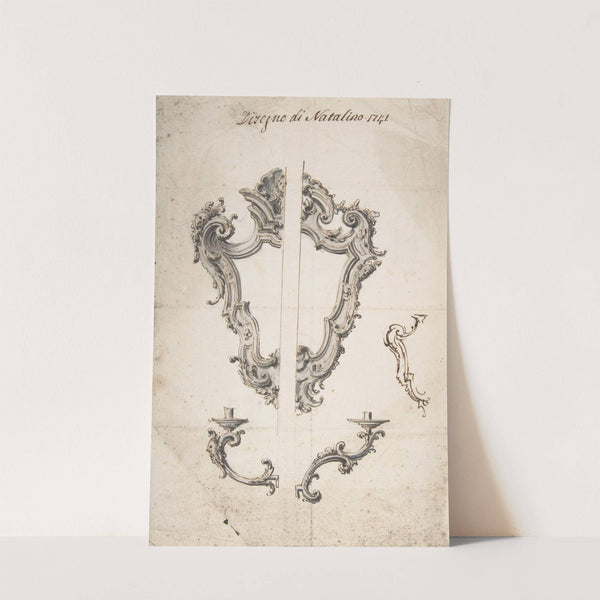 Designs for Mirror Frames and Sconces by Giovanni Battista Natali III