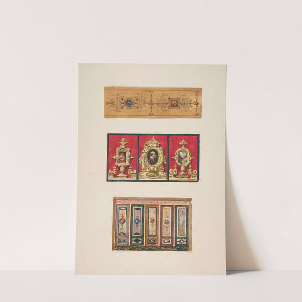 Designs for panels (19th Century) by Jules-Edmond-Charles Lachaise