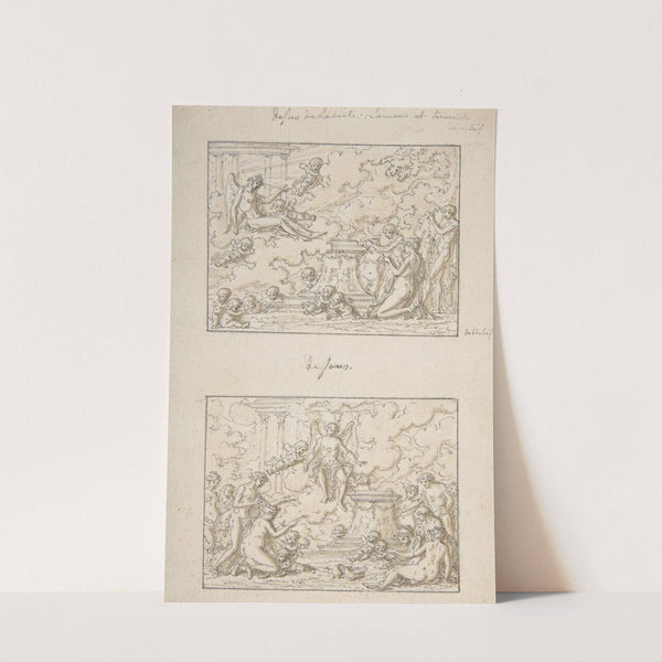 Designs for the Top and Bottom of a Small Rectangular Box by Louis-Felix de La Rue