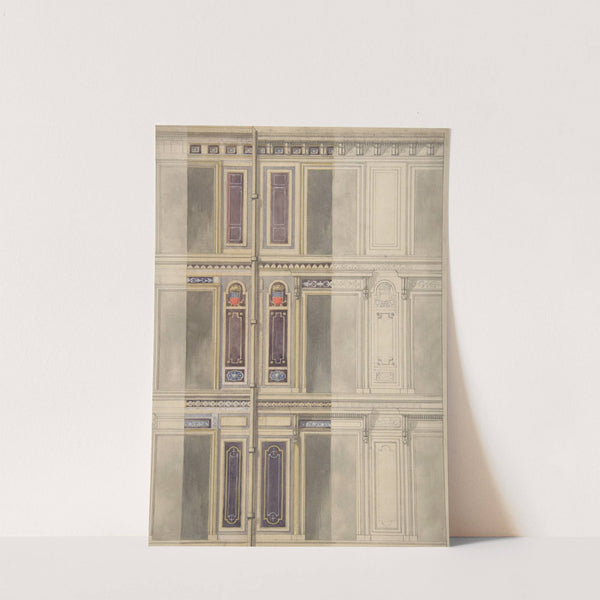 Designs for three windowed storeys (1830–97) by Jules-Edmond-Charles Lachaise