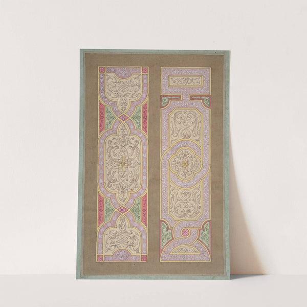 Designs for two panels painted in rinceaux (1830–97) by Jules-Edmond-Charles Lachaise