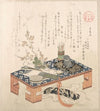 Desk with Writing Set and Plum Flowers (1814)
