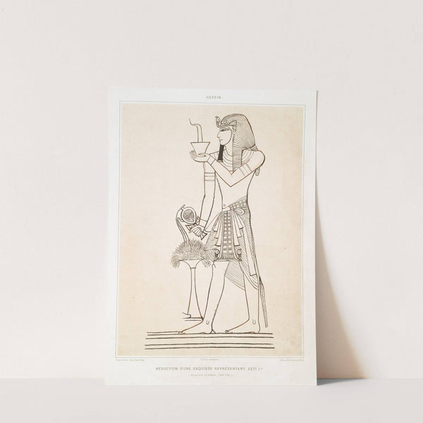 Dessin; réduction d'une esquisse représentant Séti 1er. (nécropole de Thèbes - XVIIIe. dynastie) by Émile Prisse d'Avennes