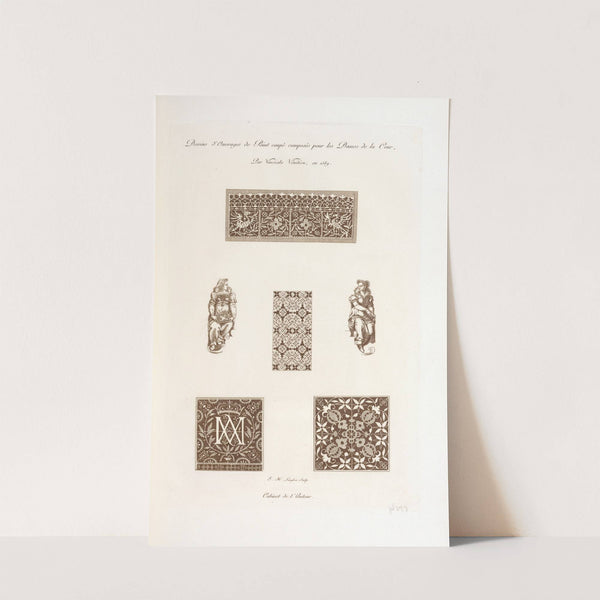 Dessins d'ouvrages de point coupé composés pour les dames de la cour, par Vinciolo Vènitien, en 1589. by Nicolas Xavier Willemin